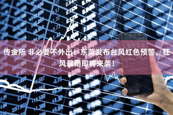 传金所 非必要不外出！东莞发布台风红色预警，狂风暴雨即将来袭！
