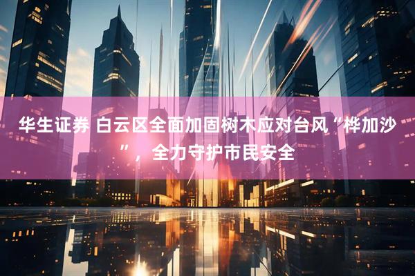 华生证券 白云区全面加固树木应对台风“桦加沙”，全力守护市民安全