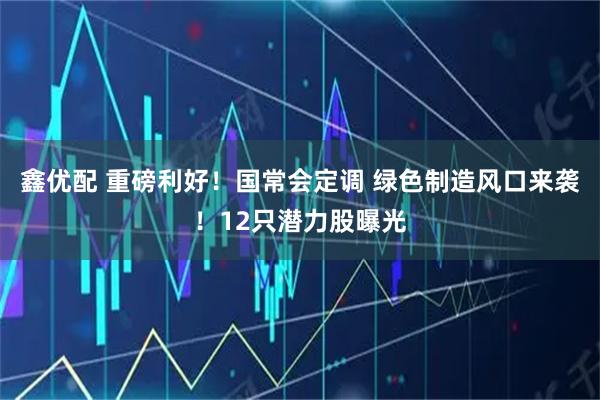 鑫优配 重磅利好！国常会定调 绿色制造风口来袭！12只潜力股曝光